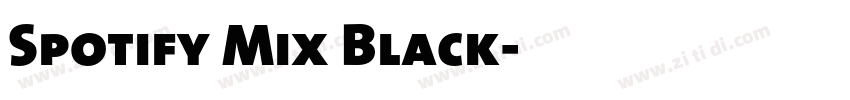 Spotify Mix Black字体转换